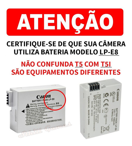 Fonte Ack-e8 Adaptador Ac Para Canon T2i T3i T4i T5i 650d...