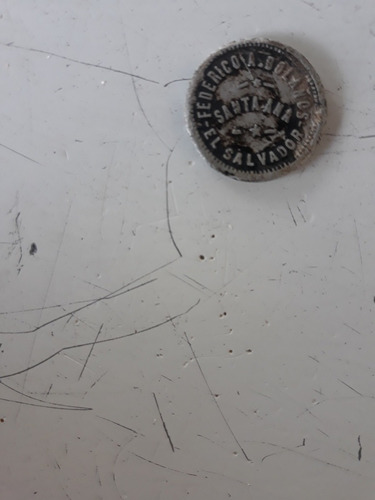 Imagen 2 de 2 de Moneda Antigua De El Salvador De Hace Mas De 150 Años