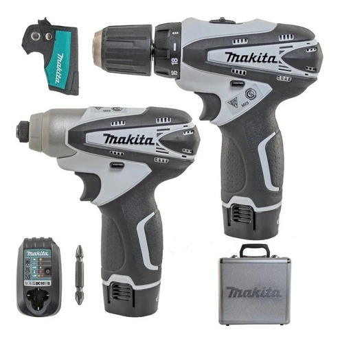 Taladros Atornilladores En Kit Makita 2 Bat + Carg + Maletín