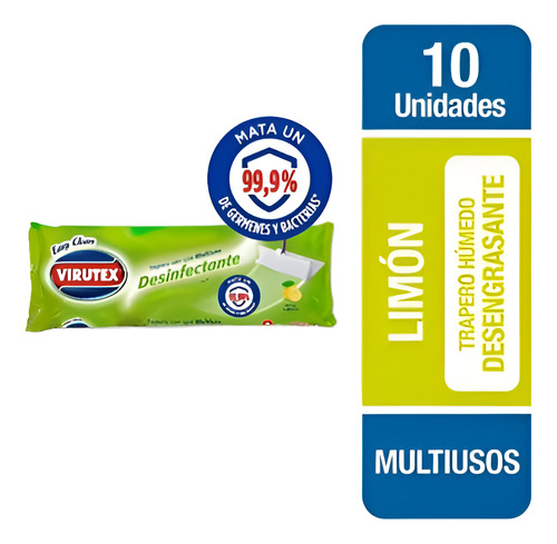 Trapero Virutex Limón C/ojal 10 Und Limpieza Y Frescura To