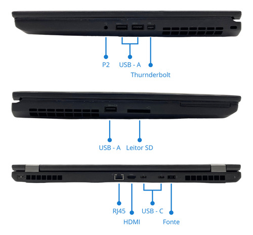 Notebook Lenovo Thinkpad P52 Core I7 8850h 32gb 512gb Ssd (Recondicionado)