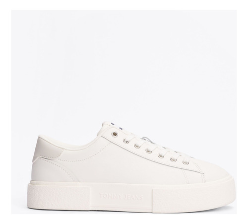 Zapatillas New Flatform De Cuero Blanco Tommy Jeans