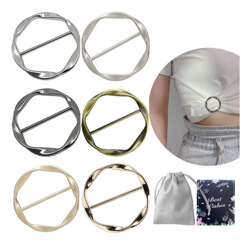 6 Uds Clips Para Corbata Camisa Mujer Bufanda Clip Vestido