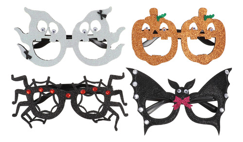 Gafas Decorativas Divertidas Con Forma De Calabaza, 4 Unidad