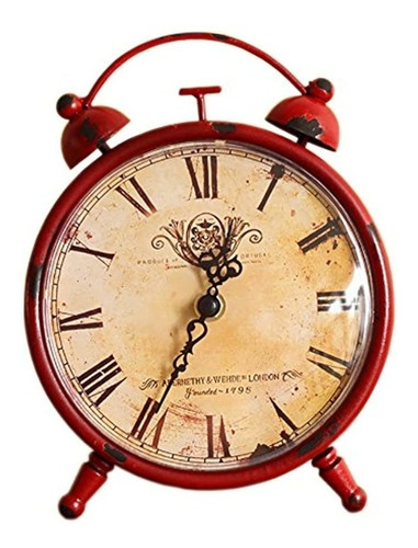 Cklt - Reloj De Mesa O Escritorio (hierro), Diseño Retro, Co