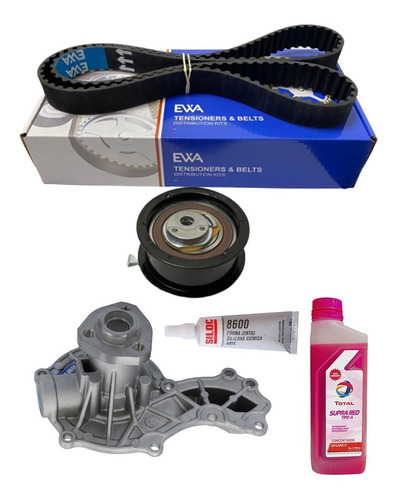 Kit Distribucion Ewa + Bomba Agua P/ Vw Polo Gol Caddy 1.9 D