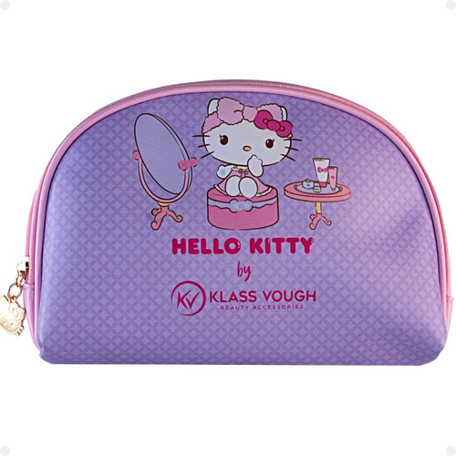Necessaire Hello Kitty Klass Vough Estampada Lilás Kchk-02l