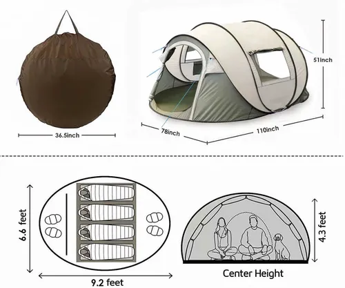 Carpa Auto Armable Para Camping