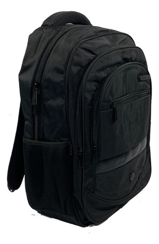 Mochila Unicross Portanotebook Reforzada Mod. 54 Fabulosa Color Negro Diseño De La Tela Liso