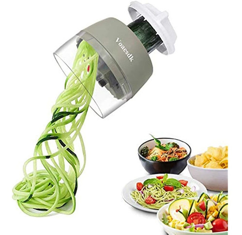 Voaesdk Handheld Spiralizer Vegetable Slicer, 4 En 1 Heavy D