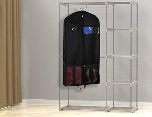 Funda Para Ropa Con 2 Bolsillos Frontales De 109 Cm Negro