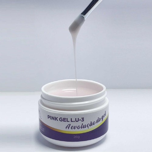 Gel 33gm Pink Lu3 Piu Bella Unha De Fibra De Vidro Gel
