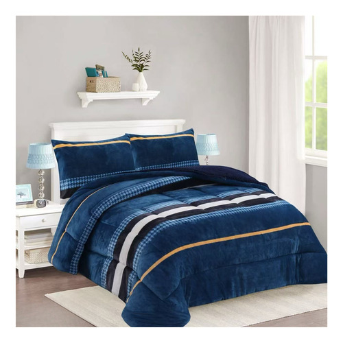 Cobertor King Plush Para Invierno Con Chiporro De Diseños
