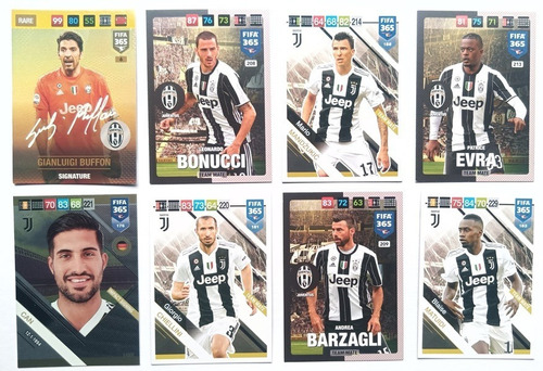 Cartas Colección Fútbol Juventus Buffon Chiellini Dybala Gol