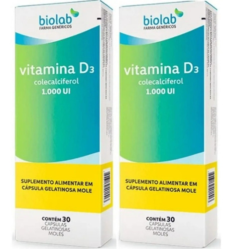 Vitamina D3  30 Capsulas 1000ui + Envío Gratis 