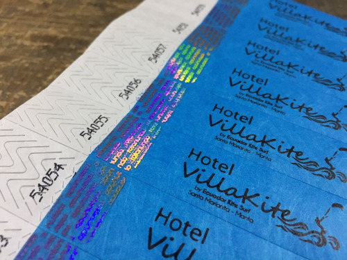 Imagen 4 de 6 de Pulseras Para Hoteles Fiestas Manillas Brazaletes Tyvek