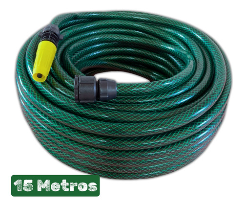 Mangueira 15 Metros De Jardim Trançada Resistente Flexível