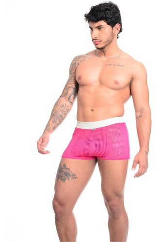 Short En Malla Sexy Lenceria Jocktraps Ropa Interior Hot