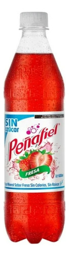 3 Pza Agua Mineral Peñafiel Sin Azúcar Fresa 600 Ml