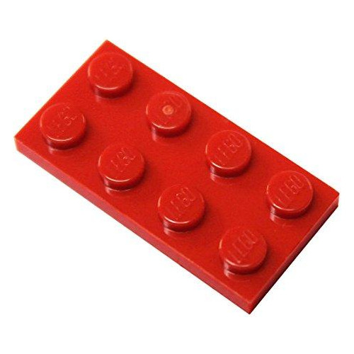 Set Construcción Lego 100 Ladrillos 2x4 Color Rojo