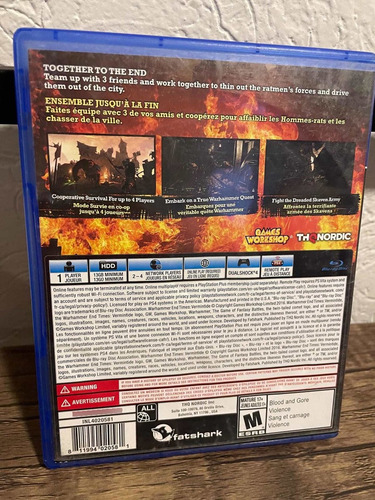 Warhammer Vermintide End Times Para Ps4 (Usado)