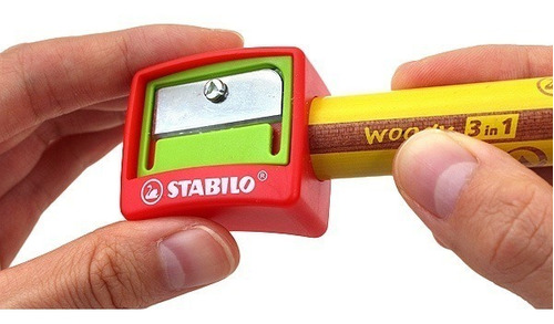 Imagen 1 de 8 de Sacapuntas Stabilo P/ Lapices Woody 3en1 Lapices Infantiles