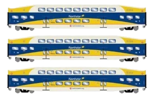 D_t Athearn  Set Bombardier Coach Car Northstar 25951