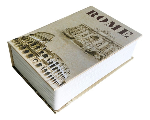 Imagen 1 de 4 de Caja Fuerte Cofre Porta Valores Formato Libro Roma
