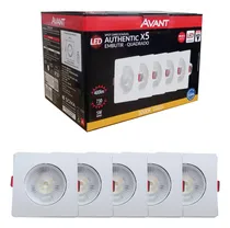 Comprar Kit 15 Luminárias Spot Led Quadrado Embutir 5w 3000k Avant