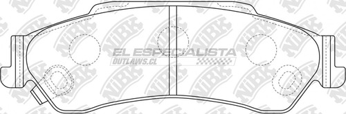Pastillas De Freno Chevrolet (gm) T-10 4.3 2017 Nibk Trasera