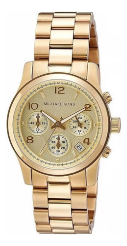 Reloj Mujer Hombre Michael Kors Mk5055 Runway Gold Original (Reacondicionado)