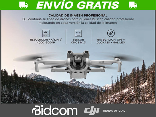 Imagen 3 de 10 de Drone Con Cámara Dji Mini 3 Fly More Combo Full Hd 4k