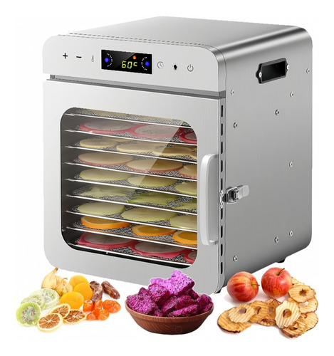 Horno Deshidratador Alimentos 10 Bandejas Acero Tecnodeliv