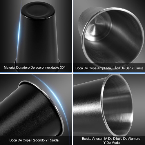 Copos Empilháveis De Aço Inoxidável 500ml, Copos De