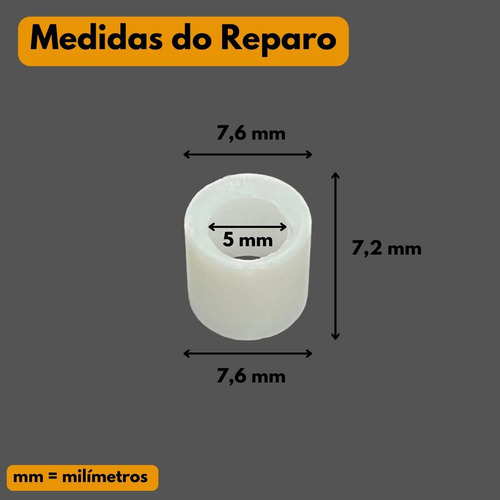 Kit 100 Un Reparo Mangueiras Manifold Vedação Tecnil Nylon Armz