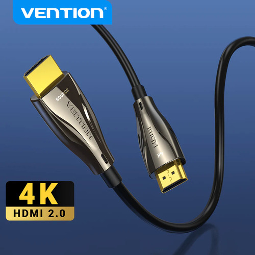 Cable Hdmi 2.0 Fibra Optica Vention - Certificado Profesional - 5 metros - Ultra HD 4k 60hz 18gbps - HDCP2.2 HDR - Para PC / Notebook / TV Proyector / MacBook / Consola - ALABJ