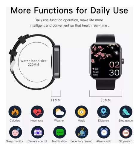 Smartwatch F57l Con Medidor De Glucosa Y Presión Arterial