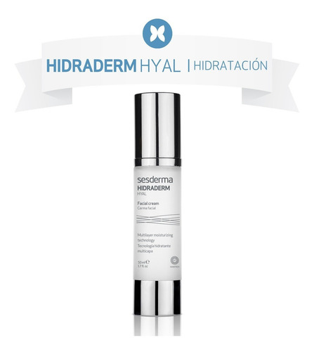 Crema Hidraderm Hyal Con Ácido Hialurónico 50ml, Sesderma Tipo de piel Seca Volumen de la unidad 50 mL