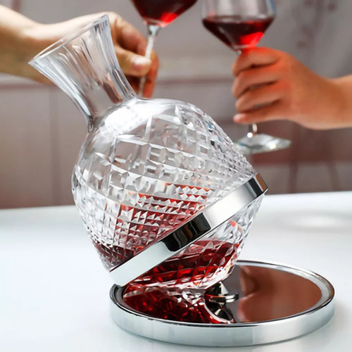 Giroscopio Giratorio De Cristal De Diamante De Lujo Para Vin