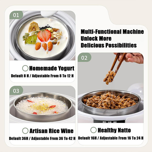 36 Hour Yogurt Maker, 2025 New Automatic Digital Yogurt