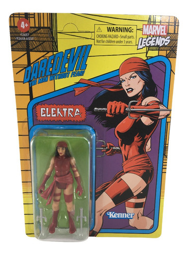 Hasbro Marvel Legends Kenner Colección Retro 375 Elektra 