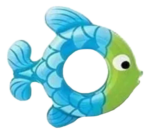 Salvavidas En Forma De Pez, Color Azul, 3-6 Años, Niño