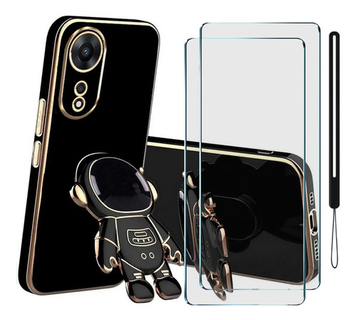 Funda De Para Oppo A78 4g Astronauta + 2mica + Correas