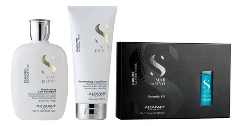 Shampoo + Acondicionador + Caja De Ampollas Alfaparf Diamond