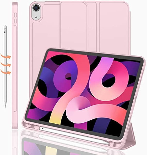 Funda Para iPad Gen 5ta/soporte Para Lapiz (rosado)