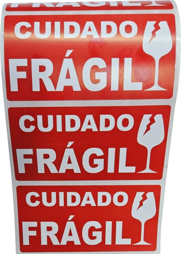 Etiqueta Frágil Etiqueta Cuidado Fragil - 100x50