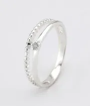 Comprar Anillo Doble De Plata 925 Y Zirconias  Dos Anillos En Uno 