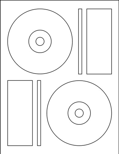 Imagen 2 de 6 de 50 Etiquetas Para Cd / Dvd + Software Para Toda Impresora