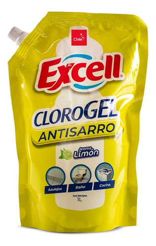 Cloro Gel Antisarro Aroma Limon 1 L Excell