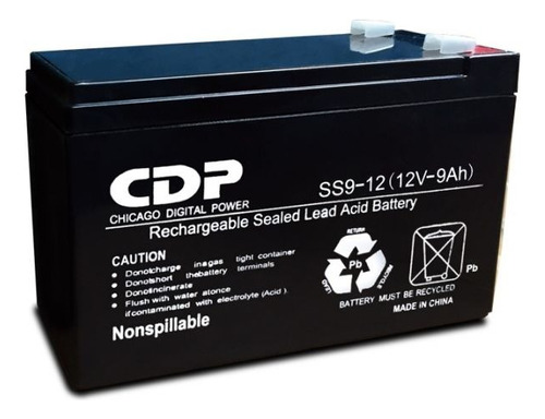 Bateria Interna Cdp 12v 9amp Libre De Mantenimiento  Fr-1014